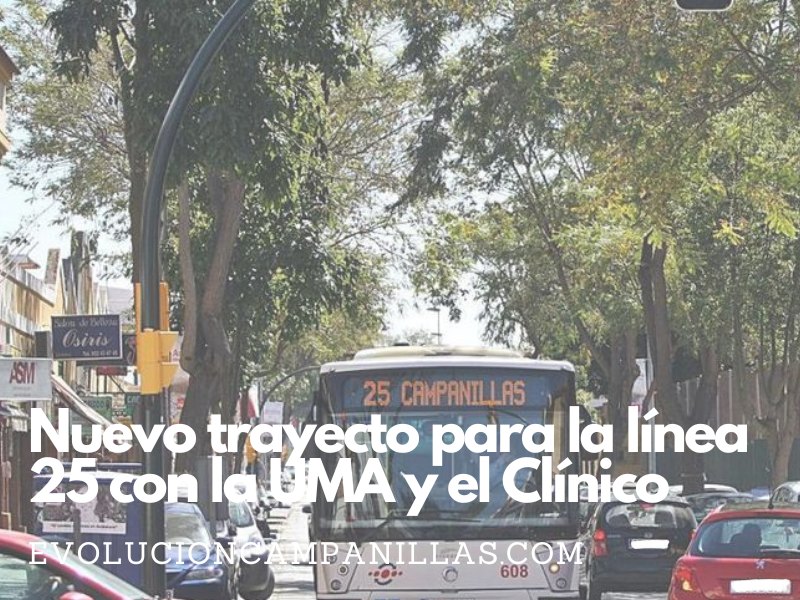 La línea 25 de la EMT conectará Campanillas con la UMA y el Hospital Clínico