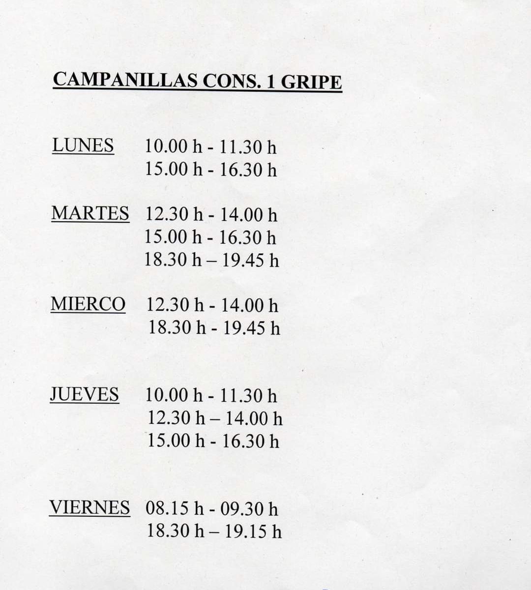 calendario vacunacion gripe 2020 campanillas