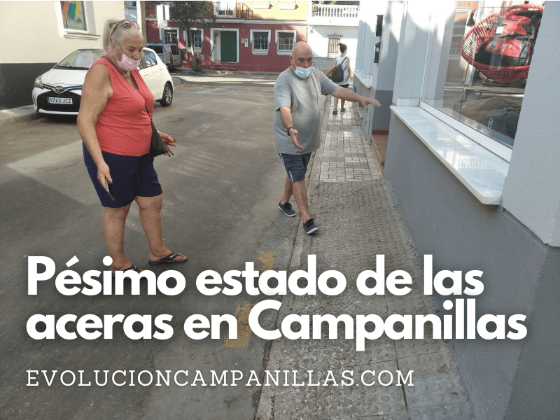 pesimo estado de las aceras en campanillas